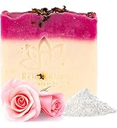 Relaxcation ROSE Natural Soap Bar Gentle and Luxuries Soap with Fresh Rose Water, Kaolin Clay, Mo...
