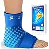 Fitomo Ankle Ice Pack Wrap for Swelling with Thickened Cold Compression and Cooling Fabric, Ice Packs for Injuries Reusable for Swollen Feet, Achilles Tendonitis Relief, Plantar Fasciitis Relief