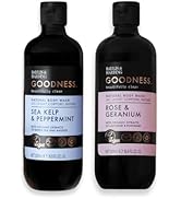 Baylis & Harding Goodness Body Wash, Rose & Kelp Scent. Natural Body Wash Set, 98% Naturally Deri...
