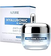 AZURE Hyaluronic Acid & Retinol Anti Aging Day Cream - Rejuvenating & Hydrating Face Moisturizer ...