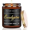 Putart Eucalyptus Mint Candles for Home Scented, Natural Soy Aromatherapy Non Toxic Candles with Long Lasting Fragrance & Clean Burn, Luxury Jar Candle Gift for Women, Men, Home Decoration 9oz