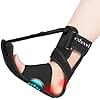 exhood Upgraded Plantar Fasciitis Night Splint, Adjustable Straps Plantar Fasciitis Relief, Supportive Foot Braces with Arch Cushion for Achilles Tendonitis, Foot Drop & Heel Spur Pain Relief Day & Night (Black-Plus)