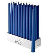 Simply Soson 10 inch Taper Candles Bulk 30 Pack Blue Candle Sticks Candlesticks