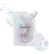 Holographic Face Glitter Gel Body Shimmer Makeup for for Hair, Face, Clavicle, Arm, Nail, Eyeshad...