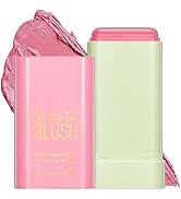 Cream Blush Stick, Monochromatic Blush Beauty Wand for Cheek and Lip Tint with Long Lasting Hydra...