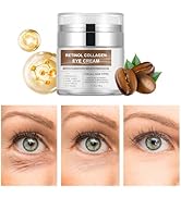 Retinol Eye Cream for Dark Circles and Puffiness Bags, Caffeine Eye Creams with Collagen,Vitamin ...