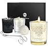 Luxury Scented Candles Gift Set – 3 Crystal Soy & Beeswax Aromatherapy Candle with Snuffer Lid & Wick Trimmer,7oz/each | Floral & Citrus Scents, Candle for Women, candles for home Scented & Relaxation