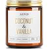 AOOVOO Coconut Vanilla Candles - 9 oz Scented Candles, Aromatherapy Candle, Soy Candle for Home Scented