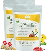 Aromlife Natrual Dandelion Wolfberry Tea Pack of 2, Supports Kidneys & Liver Health Organic Liver...