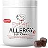 Pet Vet Allergy Relief Chews for Dogs (Beef Liver) – Itchy Skin Relief for Dog Allergies – Skin Irritation Treatment, Allergy Chews, Pet Probiotics – Dog Health