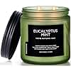 M&SENSE Eucalyptus & Mint Soy Candles for Home Scented, 11.6oz 70 Hour Burn Aromatherapy Candle Gift for Stress Relief, Meditation, Yoga, Relaxing SPA, Reusable Jar for Men and Women
