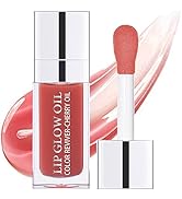 KIMIEYE Hydrating Lip Oil for Women, Glossy Lip Color, Transparent Lip Gloss for Nourishing Lip a...