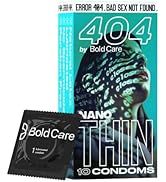 404 by Bold Care Super Nano Thin Condoms For Men | 50 Microns | 10 Units | Intense Fit with a Bar...