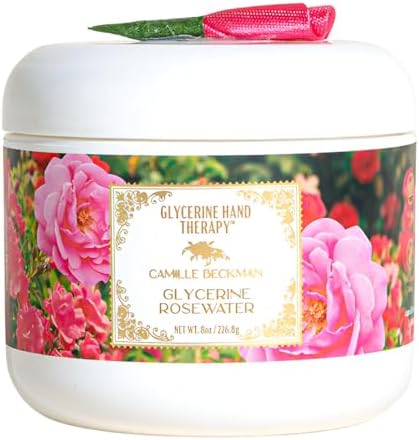 Camille Beckman Glycerine Hand Therapy Cream, Glycerine Rosewater, 8 Ounce