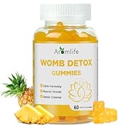 Aromlife Womb Detox Gummies for Women to Warm Uterus, Natural Fibroid Fertility Gummies for Menst...