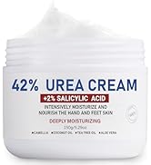 OUKEYA Urea Cream 42% plus Salicylic Acid 2% Net 5.29 Oz for Dry Cracked Feet, Heels, Knees, Elbo...