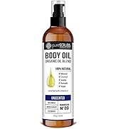 pureSCRUBS Ultra Moisturizing UNSCENTED BODY OIL Spray For Dry Skin, Massage, Stretch Marks, Orga...