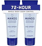 Mando Whole Body Deodorant For Men - Invisible Cream - 72 Hour Odor Control - Aluminum Free, Baki...