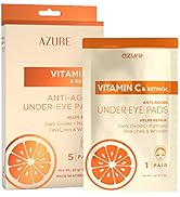 AZURE Vitamin C Brightening Under Eye Pads - Anti Aging, Lifting & Moisturizing Eye Mask Patches ...