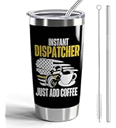 911 Dispatcher 20oz Tumbler with Lid and Straw Dispatcher Appreciation Gifts 911 Dispatcher Retir...