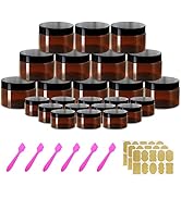 4oz Plastic Jars with Lids 4 oz Amber Plastic Containers with Lids + 20g Sample Containers (Set o...