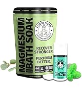 Coach Soak Recovery Bath Soak Eucalyptus Tea Tree and Magnesium Lotion with MSM Cooling Menthol B...
