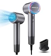 Ionic Hair Dryer for Women & Men,Powerful 1500W Blow Dryer with Nozzle, 3 Speeds and 5 Temps,Ther...