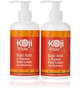Koji White Kojic Acid & Papaya Body Lotion Skin Brightening - Gift Box Set for Women - Nourishing...