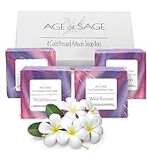Age of Sage Handmade Natural Bar Soap Gift Set - 100% All Organic Vegan Bath Moisturizing Handmad...