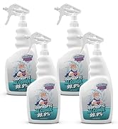 CLEANING HEROES 99% Isopropyl Alcohol Spray - (Pack of 4) 32 Fl Oz Bottles - Ultimate Rubbing Alc...