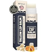 Beef Tallow Lip Balm – Natural Tallow Beeswax Chapstick – Hydrating Moisturizer Grass Fed Bison T...