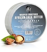 RA Cosmetics Whipped Shea Butter Baby Powder - 6oz | 100% Pure & Natural African Shea Butter for ...