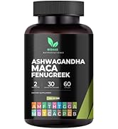 Mishas Nutraceuticals Ashwagandha, Maca Root, Fenugreek Supplement with Ginseng – Supports Stress...