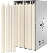 Simply Soson 12-inch Straight Taper Candles Bulk 36 Pack 15 Hours Ivory Candles