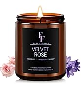 Velvet Rose Scented Candle for Home Soy Wax Candle, Aromatherapy Candle Gift for Women Men, 7oz