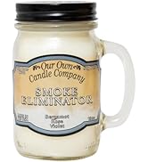 Smoke Eliminator Scented Mason Jar Candle by Our Own Candle Company, 100 Hour Burn Time - 13 Ounces
