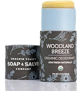 Organic Natural Deodorant Stick, Woodland Breeze Scent, Chagrin Valley Soap & Salve