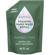 Puracy Foaming Hand Soap Refill, 98.6% Plant-Based, Sulfate-Free Natural Foam Hand Wash Refills, ...