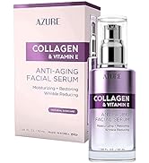 AZURE Collagen & Vitamin E Anti Aging Facial Serum - Restoring, Smoothing & Hydrating Face Serum ...