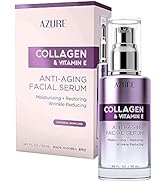 AZURE Collagen & Vitamin E Anti Aging Facial Serum - Restoring, Smoothing & Hydrating Face Serum ...