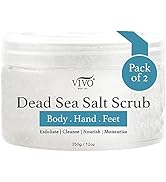 Vivo Per Lei Dead Sea Salt Scrub - Body Exfoliating Scrub with Dead Sea Minerals - Sea Salt Scrub...