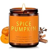 Fall Candles, Spice Pumpkin Scented Soy Candles, Autumn/Holiday/Halloween/Birthday/Christmas Gift...