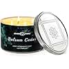 4EVER CANDLE Balsam Cedar Scented Candles, 18oz Soy Candles Non Toxic 4-Wick Large Candle Jars, Over 50 Hours of Burning Time, Ideal for Gifting, Events, Home Decor
