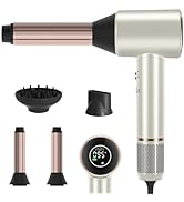 PARWIN PRO BEAURY Air-Sonic Hair Dryer with Left & Right Auto-Airflow Curls, Champagne Silver Pro...