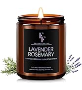 Lavender Rosemary Scented Candle for Home, Soy Wax Aromatherapy Candle Gift for Women Men, 7oz