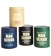 Body Prescriptions Body Scrub for Men-4 Pack Ultimate Exfoliating Scrub Infused with Assorted Sce...