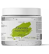 Unisaif Organic Aloe Vera Gel for Face - Providing Relief for Sunburns | Hydrating | Acne Prevent...