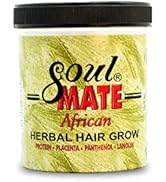 Soulmate African Herbal Hair Grow Cream 12.5 oz | Moisturizing Ointment with Jojoba Oil for Smoot...