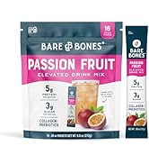 Bare Bones Passion Fruit Elevated Drink Mix With Collagen & Prebiotics | On-the-Go Stick Packs Po...