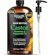 SOULSPA Pure Hair Growth Blend - Natural Oils for Thicker, Lusher Hair with Castor, Rosemary & Pe...